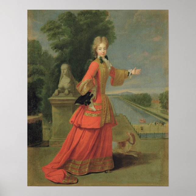 Póster Marie-Adelaide de Savoie na caça ao vestido (Frente)