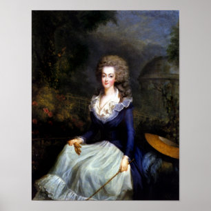 Poster Marie Antoinette devant le temple - Dagoty