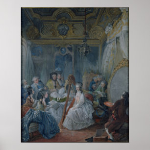 Poster Marie Antoinette na câmara de Versailles