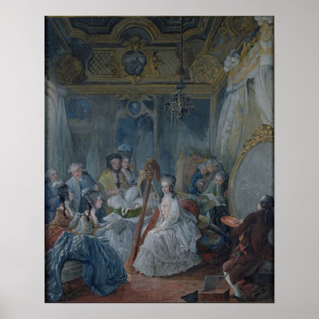 Poster Marie Antoinette na câmara de Versailles (Frente)