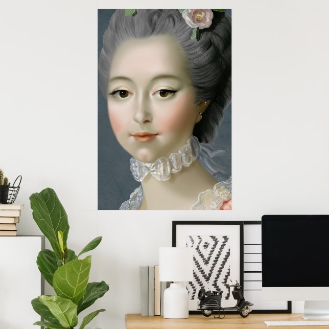 Poster Marie Antoinette – Romantic Rococo Portrait  (Escritório em casa)