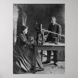 Póster Marie Curie com marido
