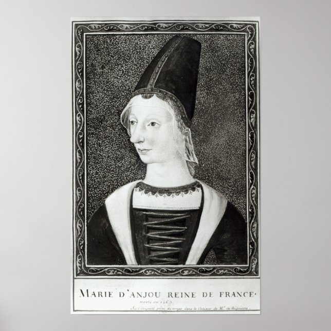 Poster Marie d'Anjou Rainha da França (Frente)