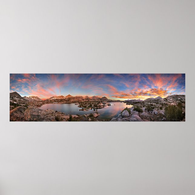 Póster Marie Lake Sunrise Panorama - Trilha John Muir (Frente)