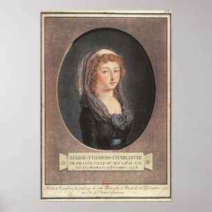 Póster Marie-Therese-Charlotte de France envelhecido