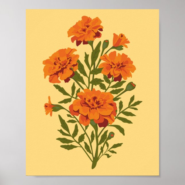 Poster Marigold Flowers (Frente)