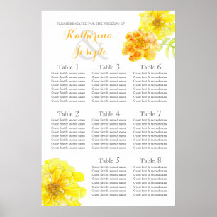 Poster Marigold yellow Weding Mesa Planner 1-8