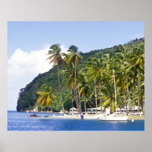 Poster Marigot Bay, St. Lucia, Caribbean
