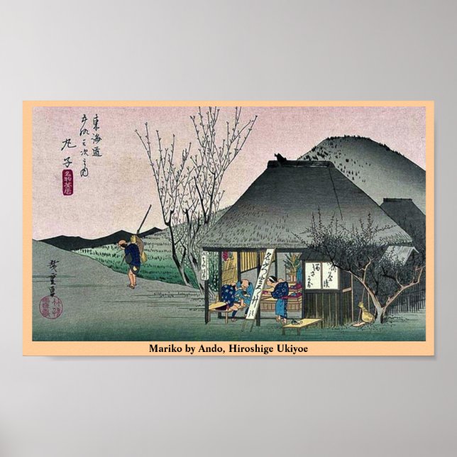 Póster Mariko por Ando, Hiroshige Ukiyoe (Frente)