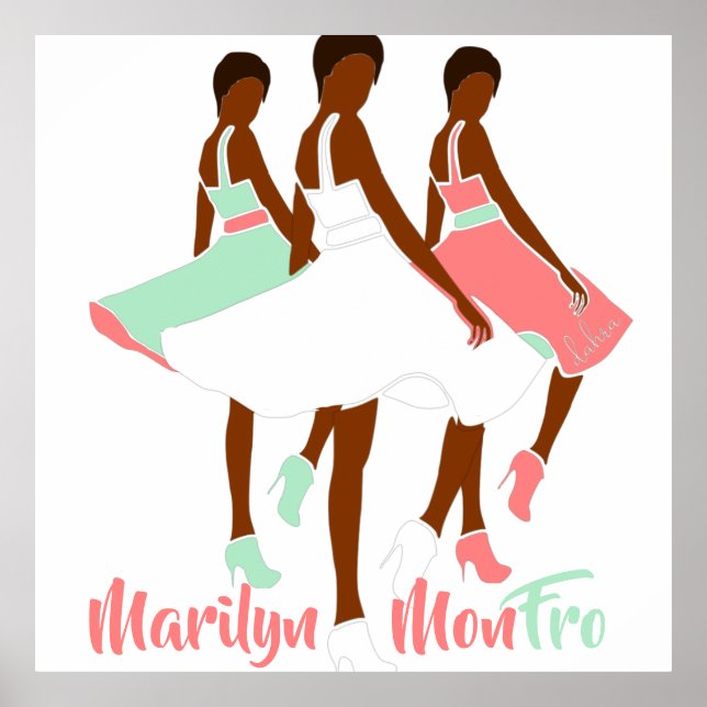 Poster Marilyn MonFRO AFRoCA Afro Africa Mulher Negra (Frente)