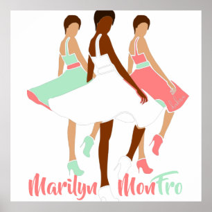 Poster Marilyn MonFRO AFRoCA Afro Africa Mulher Negra