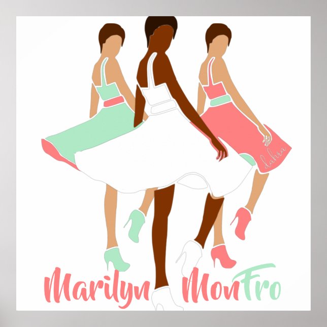 Poster Marilyn MonFRO AFRoCA Afro Africa Mulher Negra (Frente)
