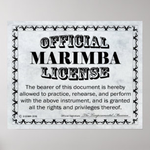 Poster Marimba License