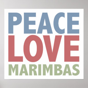 Póster Marimbas do amor da paz