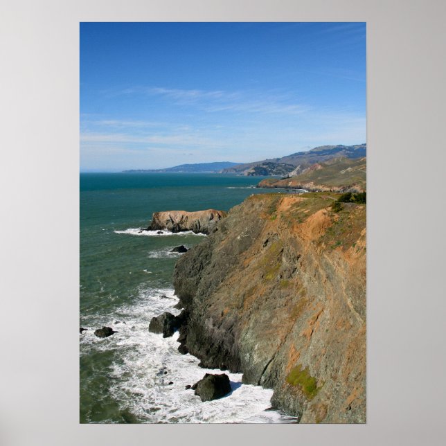 Poster Marin Headlands, Costeiras Cliff (Frente)