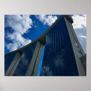 Poster Marina Bay ordena Arquitetura Skyline de Singapura