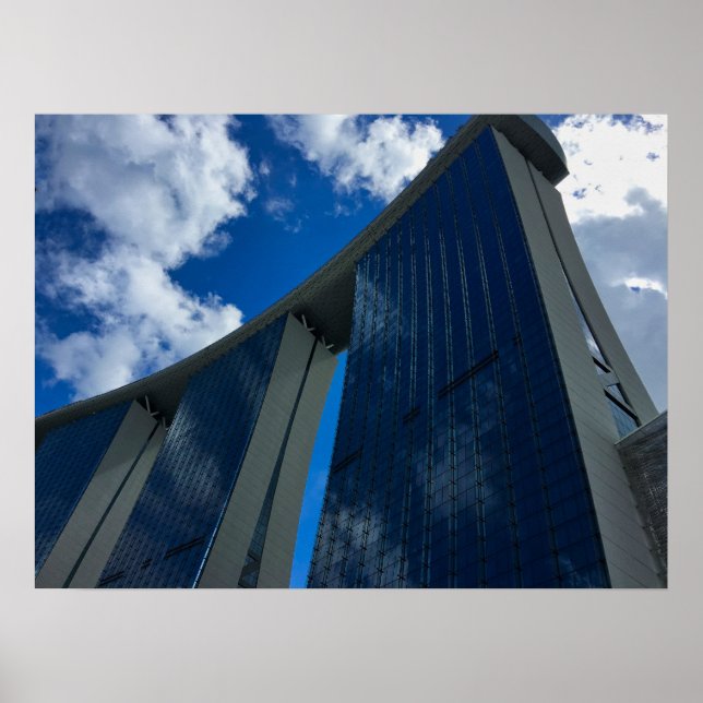 Poster Marina Bay ordena Arquitetura Skyline de Singapura (Frente)