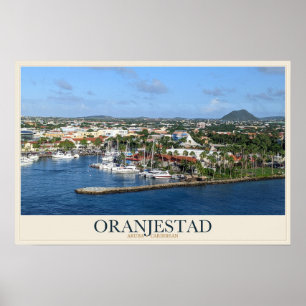 Poster Marina de Oranjestad e Alturas da Ilha
