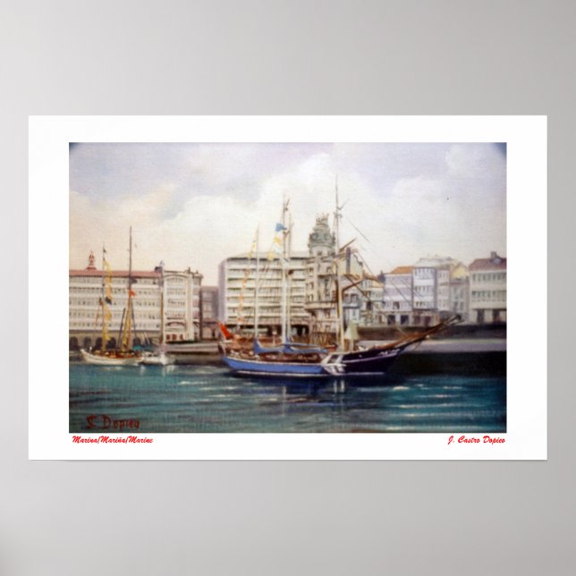 Póster Marina/Mariña/Marine (Frente)