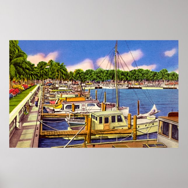 Poster Marina no Fort Myers, Flórida (Frente)