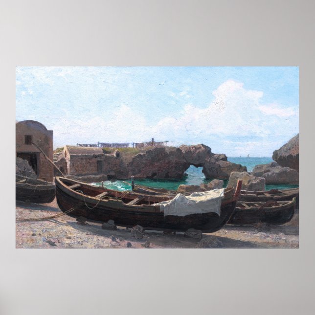 Póster Marina Piccola na Ilha Capri, Itália por Haseltine (Frente)