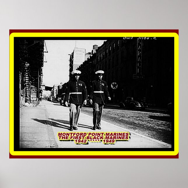 PÓSTER MARINAS NEGRAS EM 1943 HARLEM NOVA IORQUE 1943 (Frente)