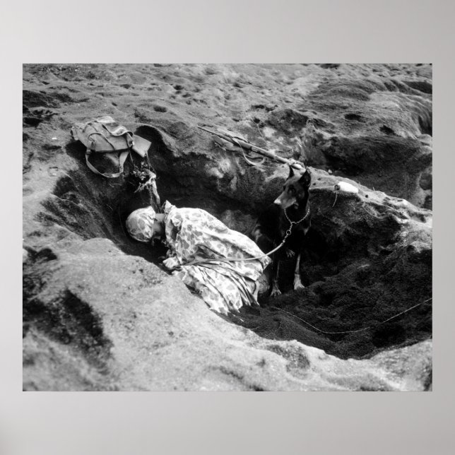 Poster Marine e o seu cão (Frente)