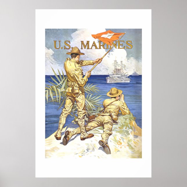 Poster Marines dos EUA (Frente)