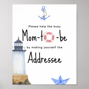 Poster Marinha d'água - Mãe a ser destinatária