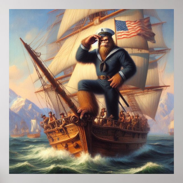 Poster Marinheiro Bigfoot (Frente)