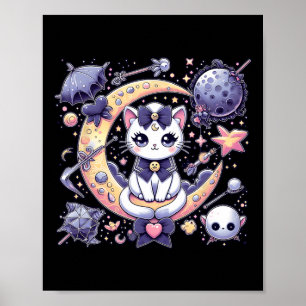 Poster Marinheiro Meow Lua Gótica Espaço Gótico da Lua Gó