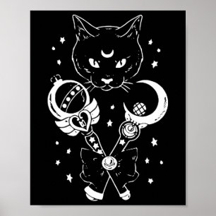 Poster Marinheiro Meow Lua Gótica Espaço Gótico da Lua Gó