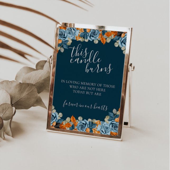 Poster Marinho Azul Esta Vela Queima No Sinal De Memória  (Criador carregado)