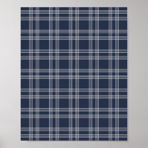 Poster Marinho Blue Gingham