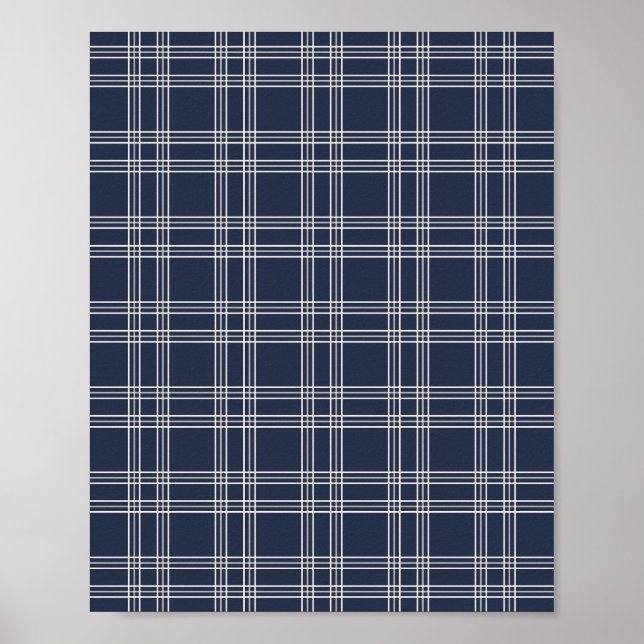 Poster Marinho Blue Gingham (Frente)