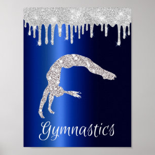 Poster Marinho Blue Metallic Silver Sparkasse Gymnastics