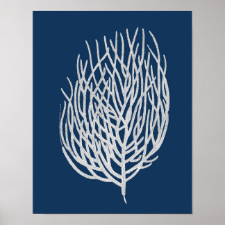 Poster Marinho Blue Sea Coral #9 Beach Decor wall art
