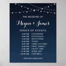 Poster Marinho Celestial Blue Starry Night Schedule