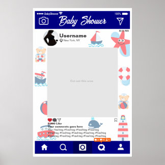 Poster Marinho de Quadro de Seleção Personalizado do chá