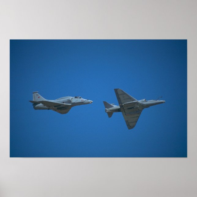 Póster Marinho dos EUA/agressor Douglas A-4 Skyhawk (Frente)