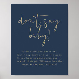 Poster MARINHO moderno CAITLIN e Dourado Não diga sinal d