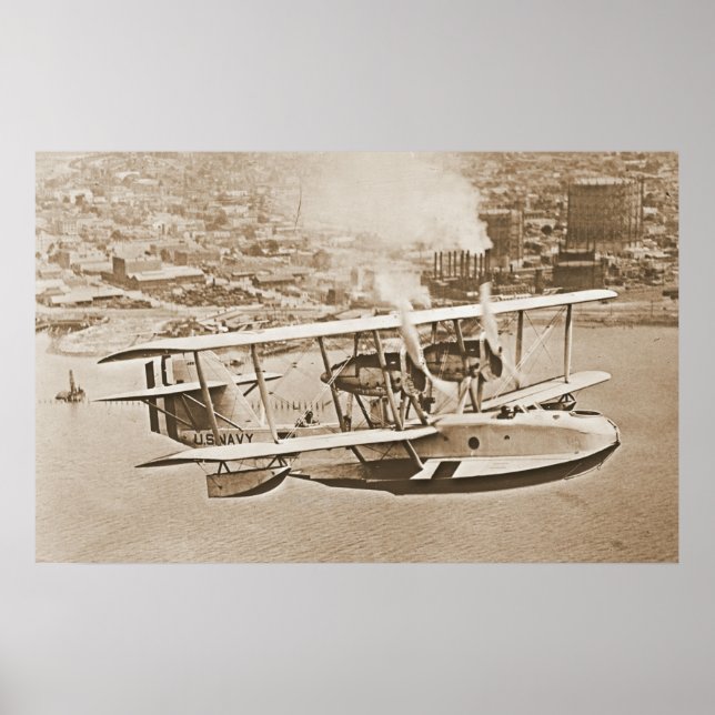 Póster Marinho Seaplane PN9 Linha Costeira Voadora (Frente)