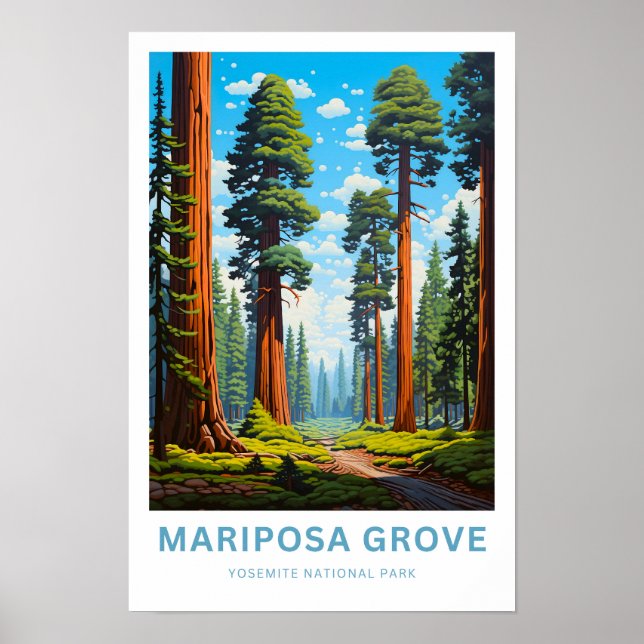 Poster Mariposa Grove Yosemite National Park Viagem (Frente)