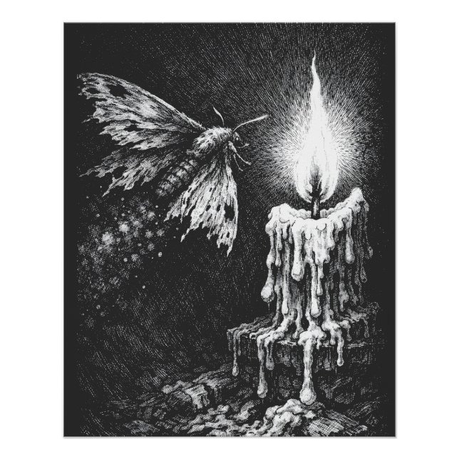 Póster Mariposa para a Chama — por BurnsInHell (Frente)