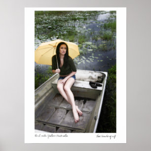 Póster Maris-7069, menina com guarda-chuva amarelo, Lee
