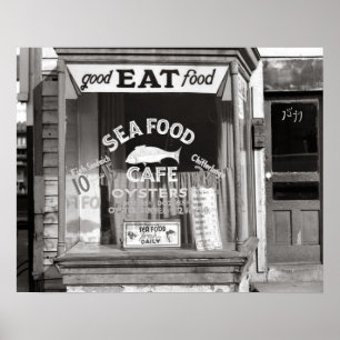 Póster Marisco Café, 1937. Foto do vintage