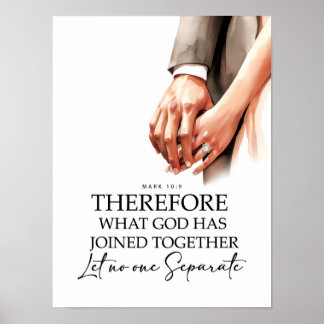 Poster Mark 10:9 Joined togeather
