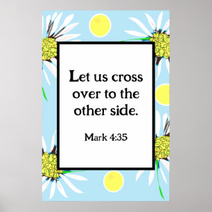 Poster Mark 4:35 Torres Negros - Amarelo Azul Pastel