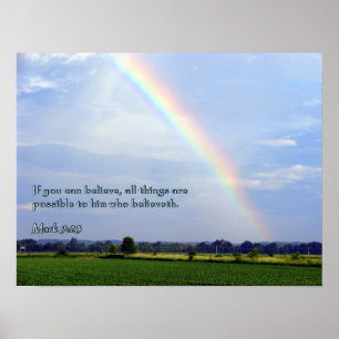 Póster Mark 9:23 Rainbow