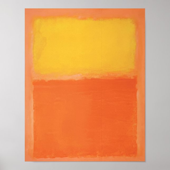 Poster Mark Rothko - Laranja e Amarelo - 1956 (Frente)